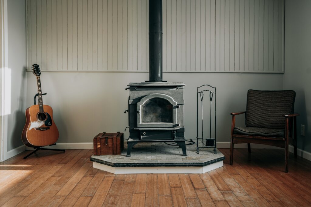 wood burning stove to heat your house during winter
